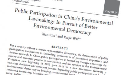 Public participation in environmental lawmaking in China