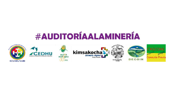 Comunicado de CASCOMI a la Contraloría General Estado de Ecuador -proyectos mineros